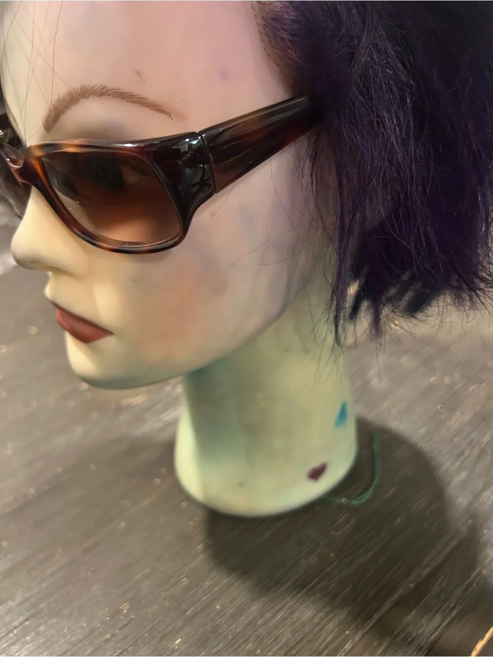 Tortoiseshelll Rectangular Sunglasses - Brown Lenses